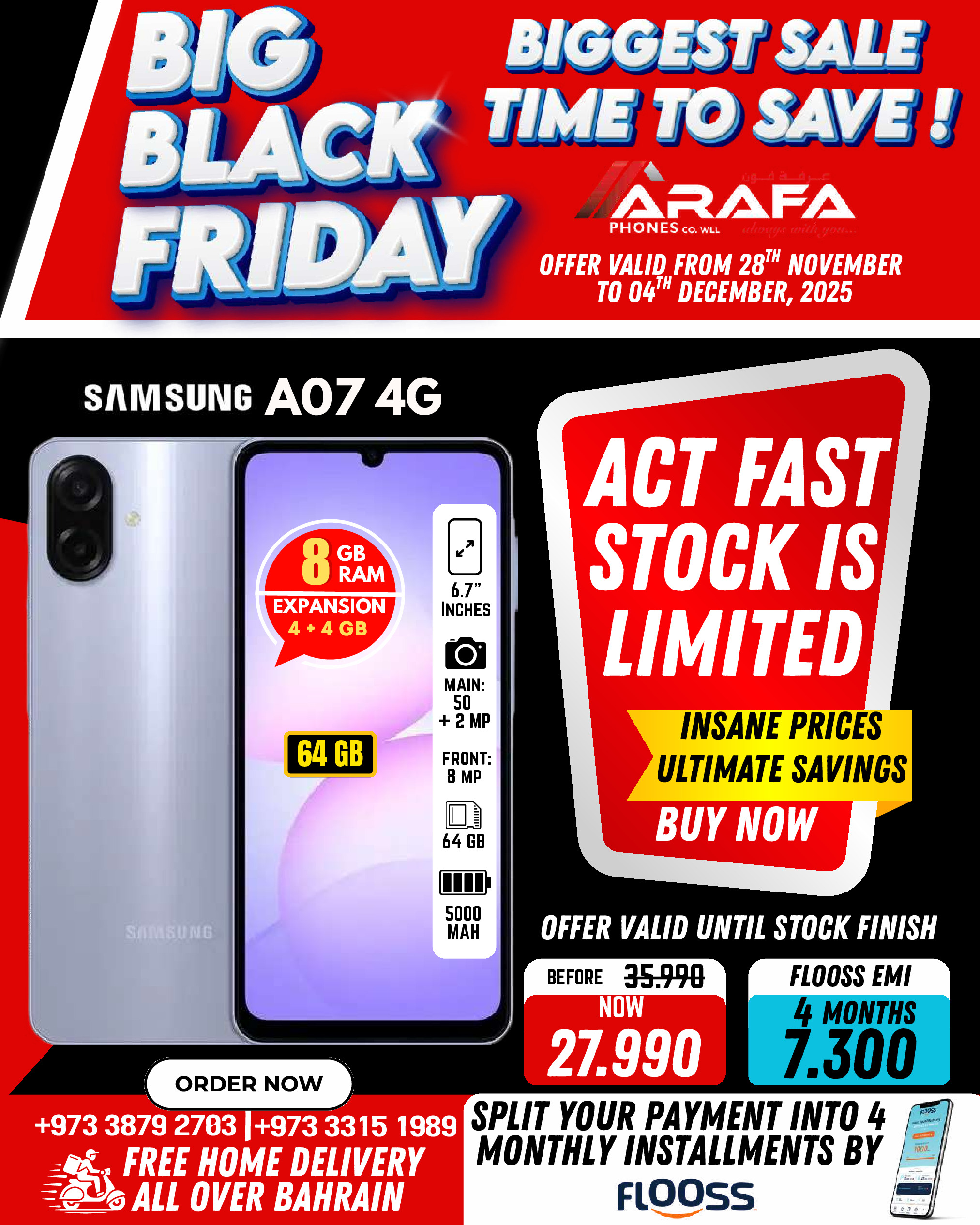 Arafa phones Bahrain Offers from 28 November to 4 December 2025 BLACK FRIDAY DEALS