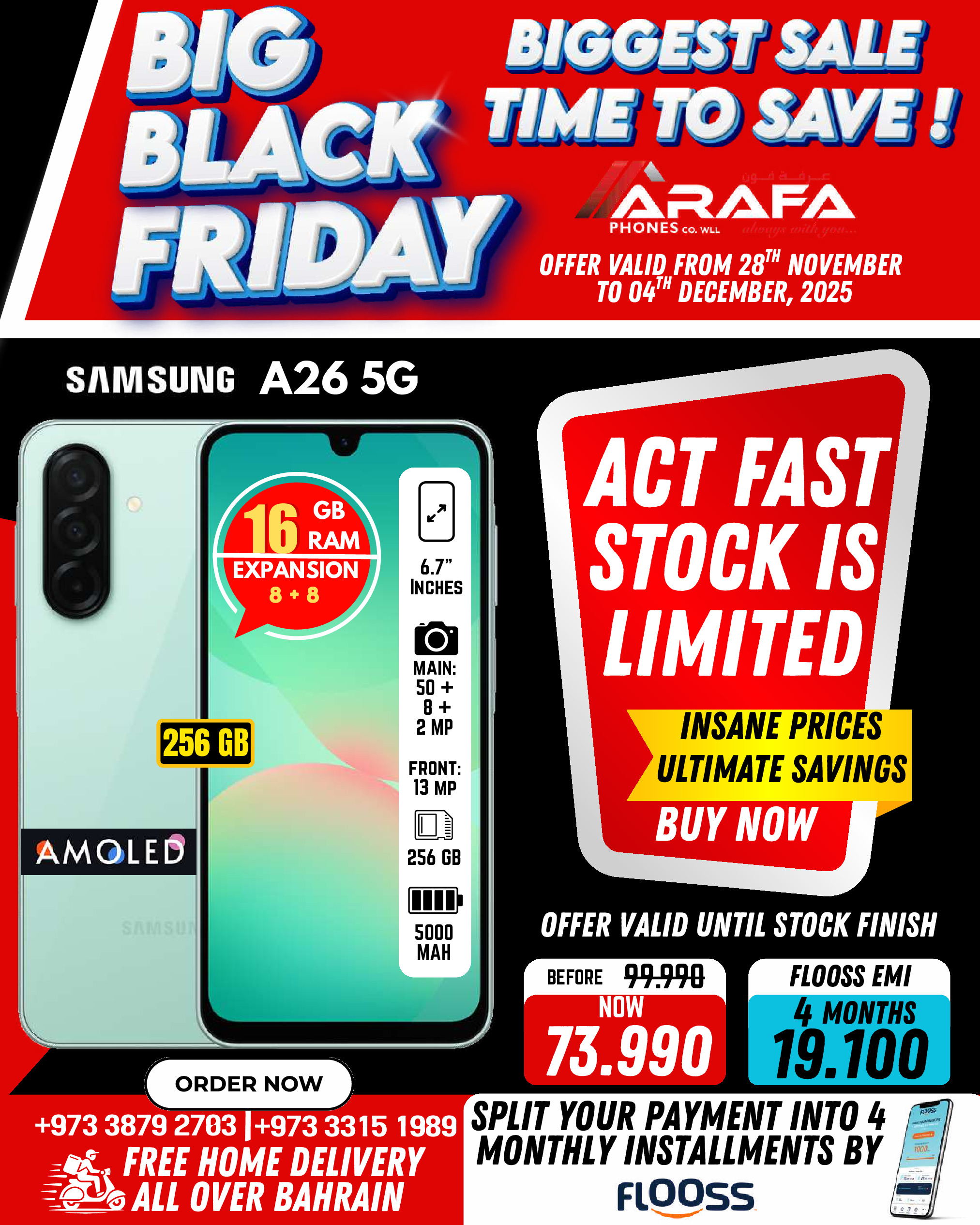 Arafa phones Bahrain Offers from 28 November to 4 December 2025 BLACK FRIDAY DEALS