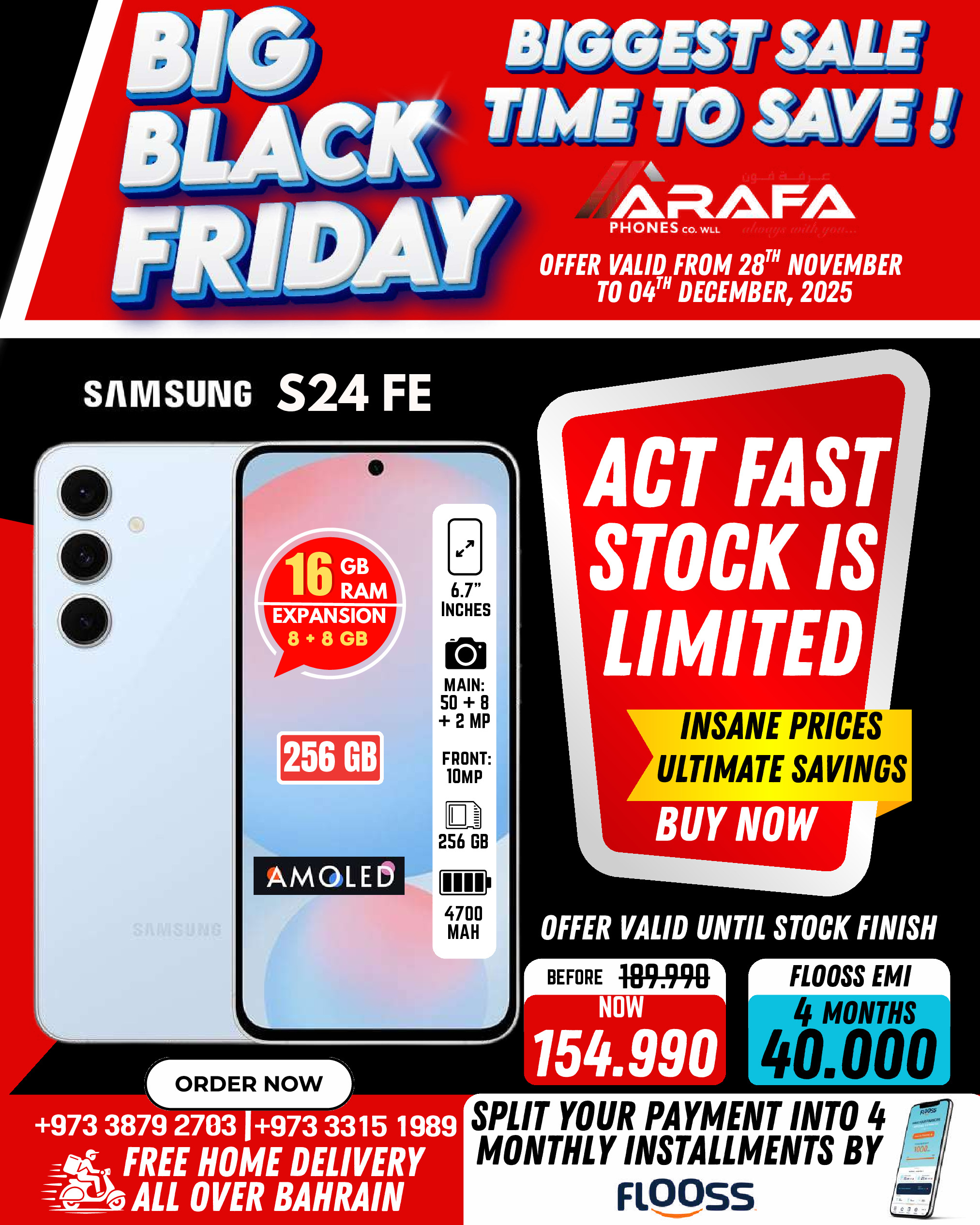 Arafa phones Bahrain Offers from 28 November to 4 December 2025 BLACK FRIDAY DEALS
