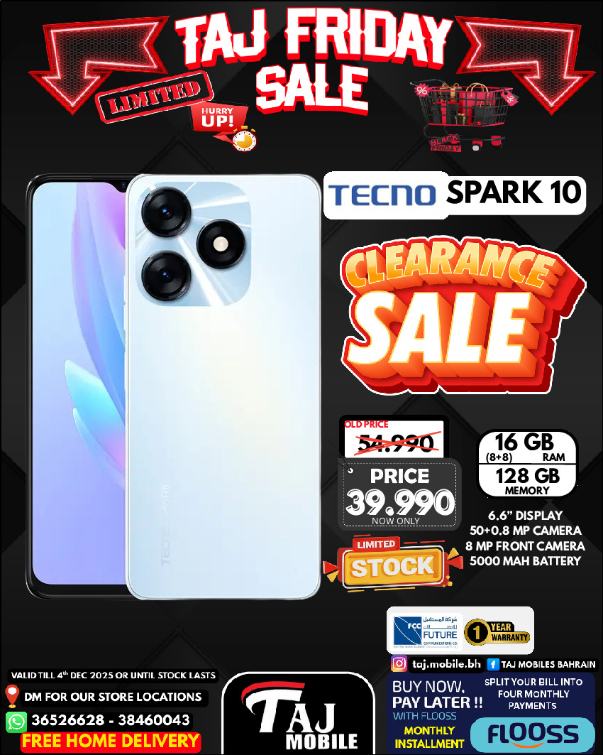 Taj Mobiles Bahrain Offers from 28 to 30 November 2025 Friday Offers