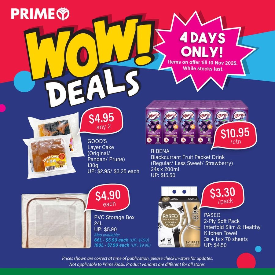 Ofertas de Supermercado Prime Singapur de 7 a 30 noviembre 2025 Folleto de descuentos