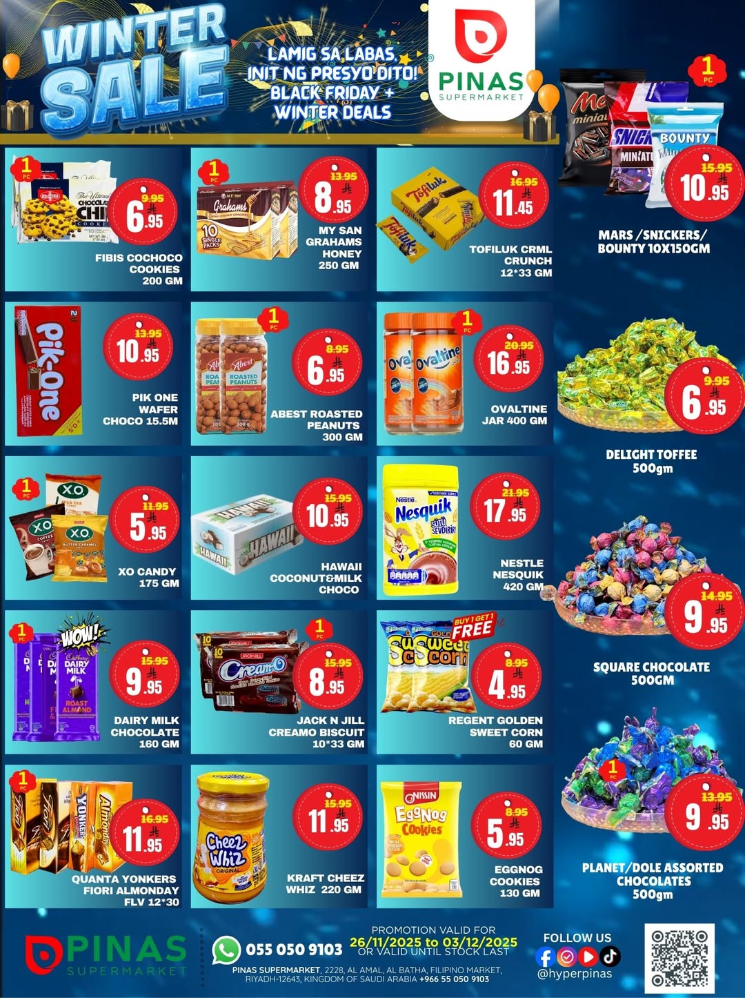 Pinas Supermarket Saudi Arabia Offers from 26 November to 3 December 2025 Winter Sale