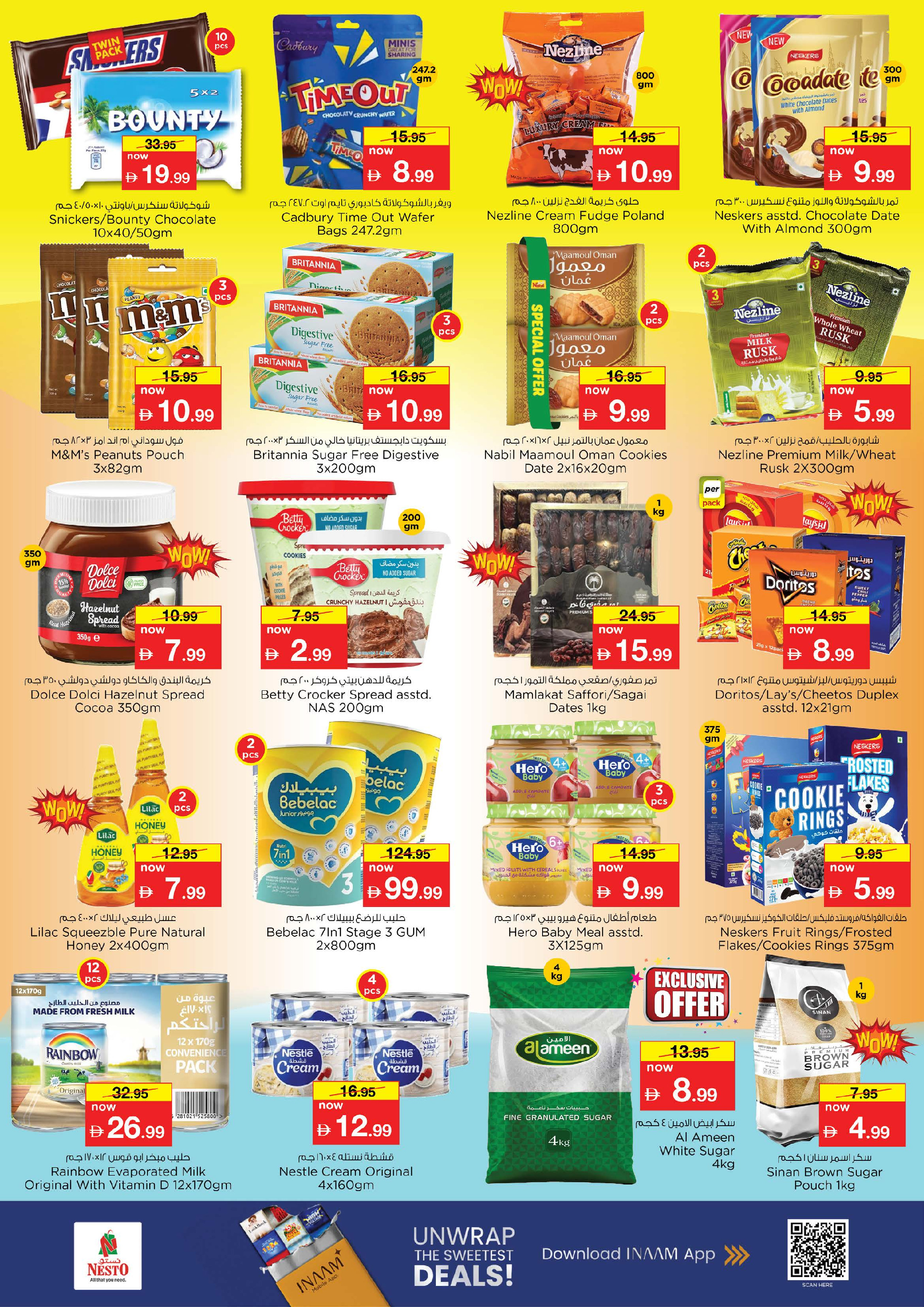 Offres Nesto Hypermarchés Dubai  de 1 à 4 décembre CINQUANTE-QUATRE OFFRES uniquement chez Al Fahidi