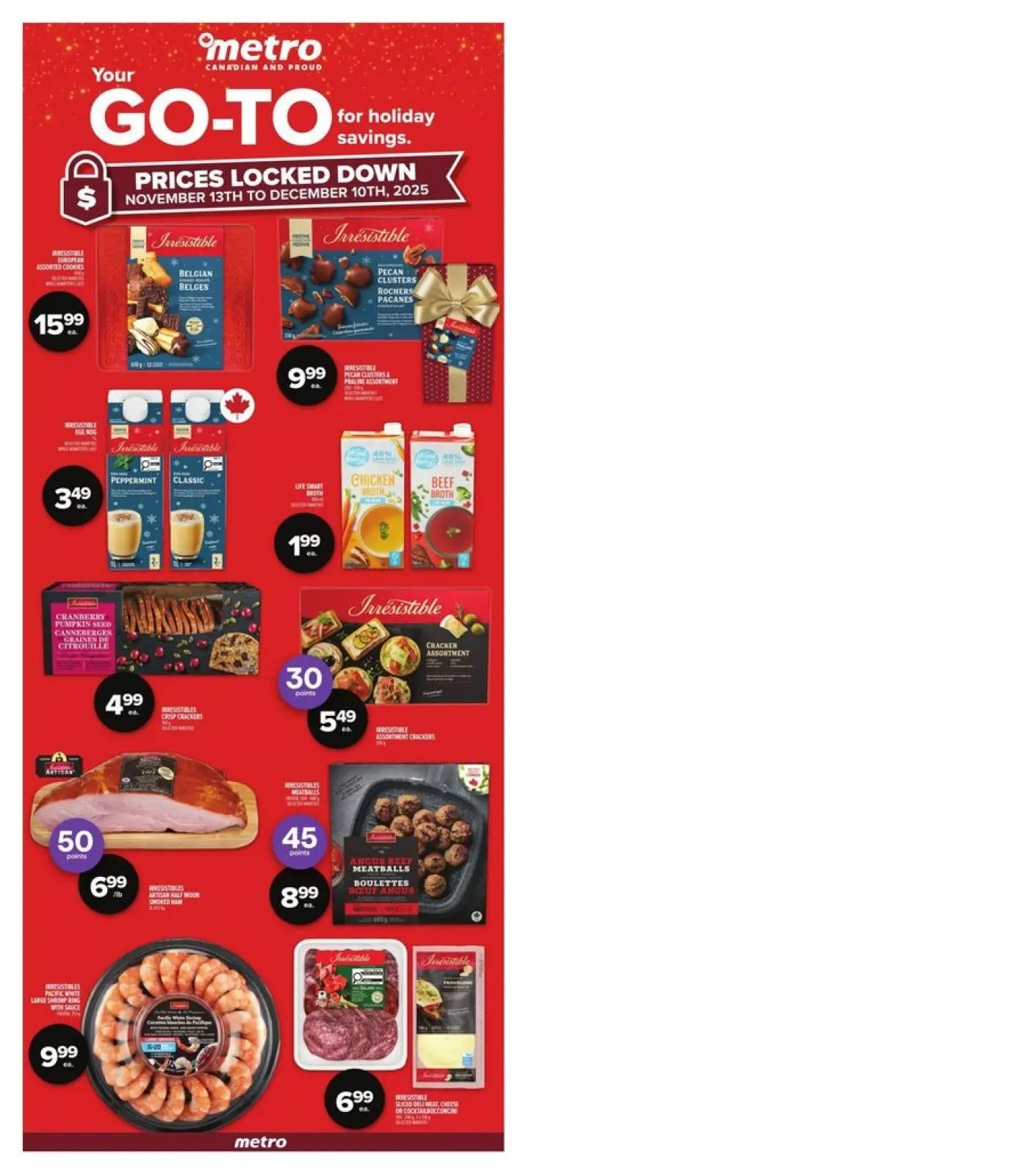 Page 1 in weekly flyer at Metro supermarket Canada