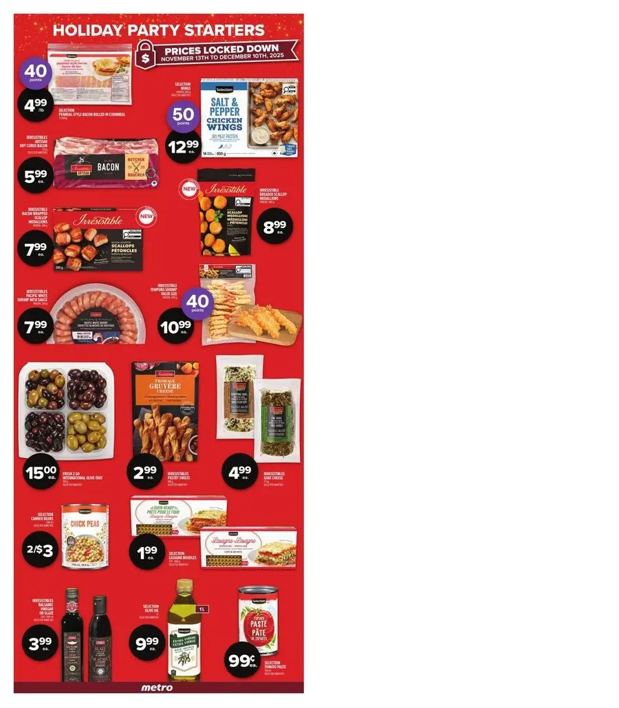 Offres Supermarché Métro Canada de 13 novembre à 10 décembre 2025 Offre hebdomadaire