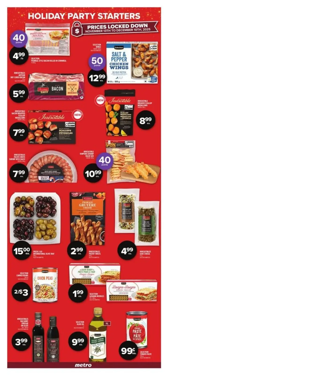 Page 2 in weekly flyer at Metro supermarket Canada