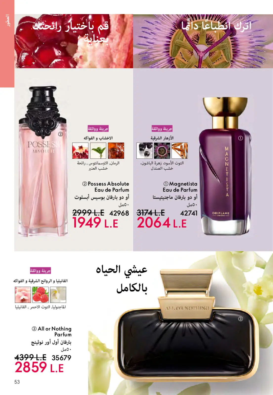 Página 52 en ofertas de diciembre en Oriflame Egipto