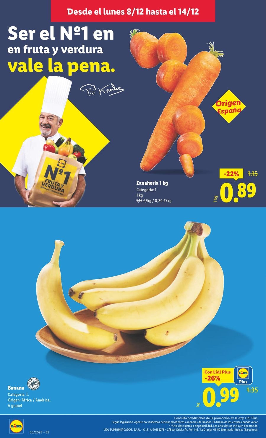 Ofertas de Lidl España de 8 a 14 diciembre 2025 ofertas semanales
