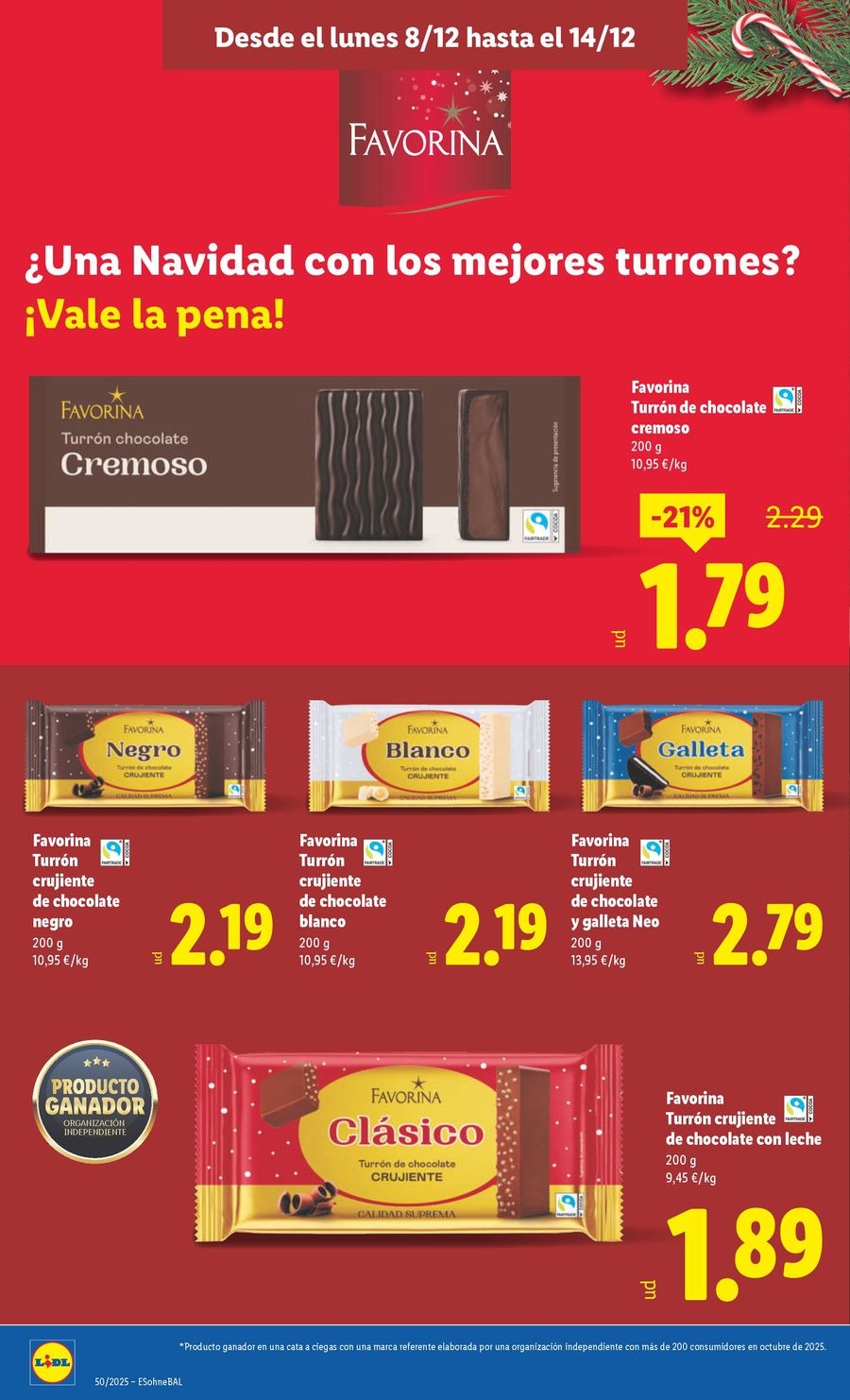 Ofertas de Lidl España de 8 a 14 diciembre 2025 ofertas semanales