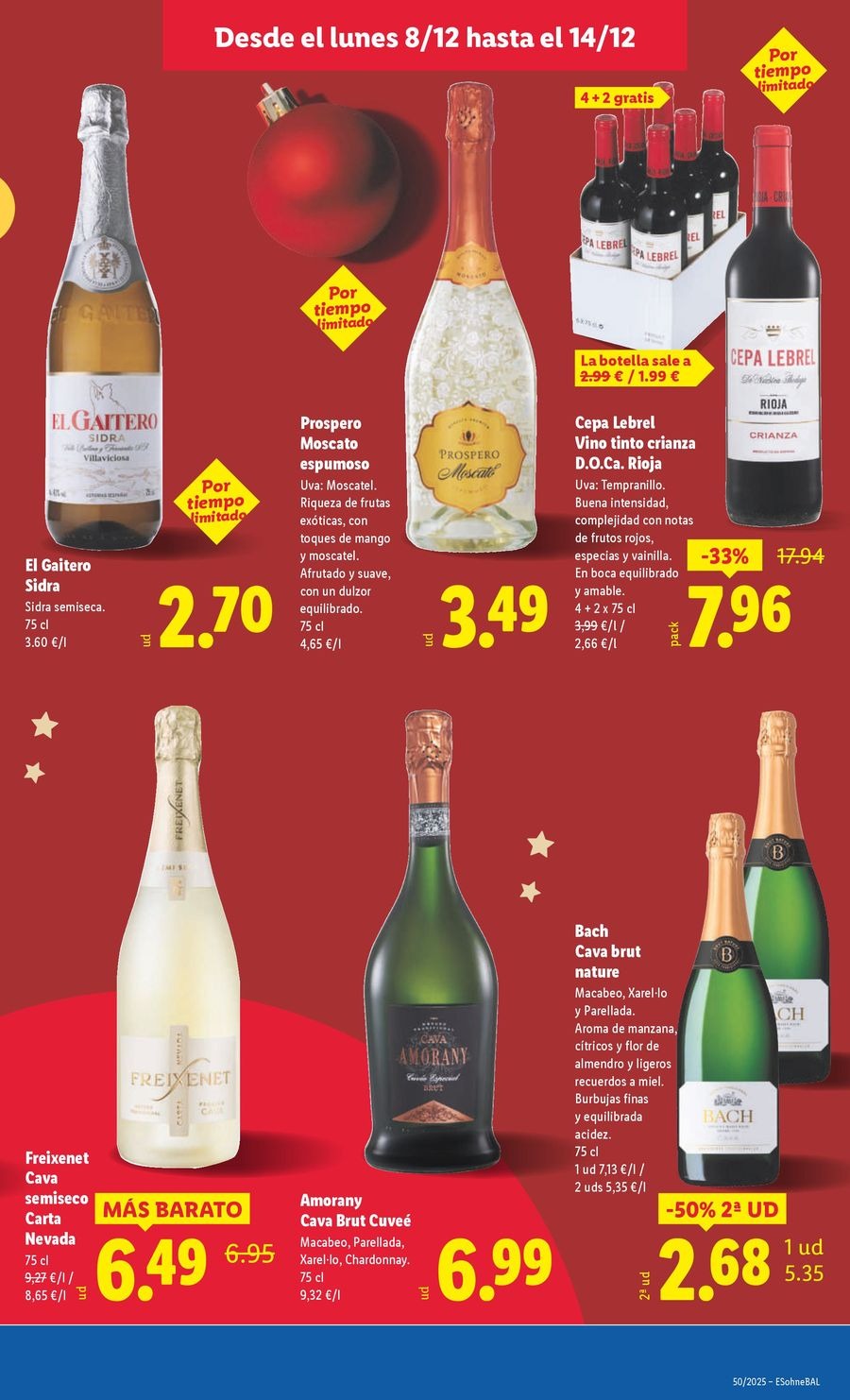 Ofertas de Lidl España de 8 a 14 diciembre 2025 ofertas semanales
