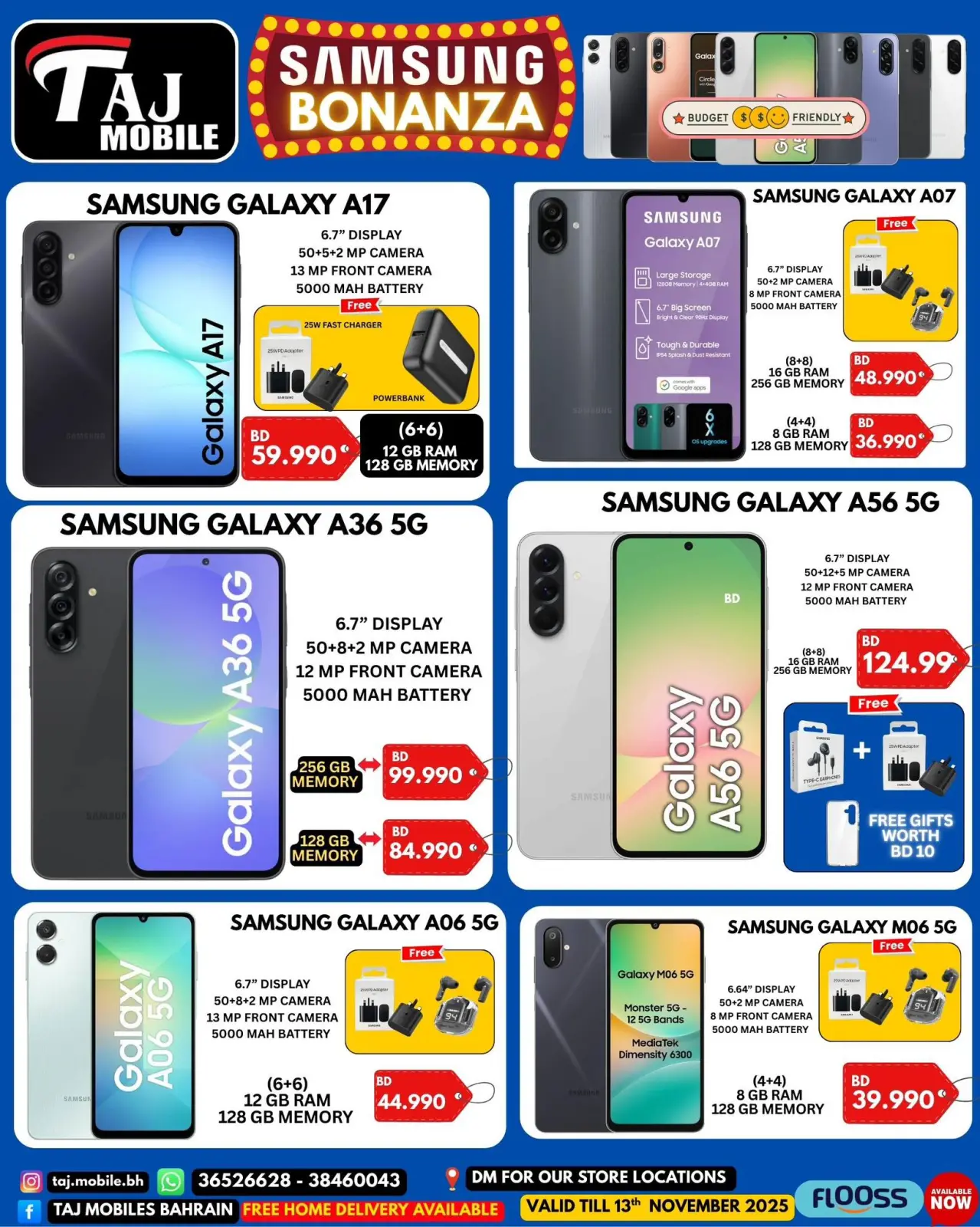 Page 1 dans Offres exceptionnelles Samsung chez Mobiles Taj Bahrein