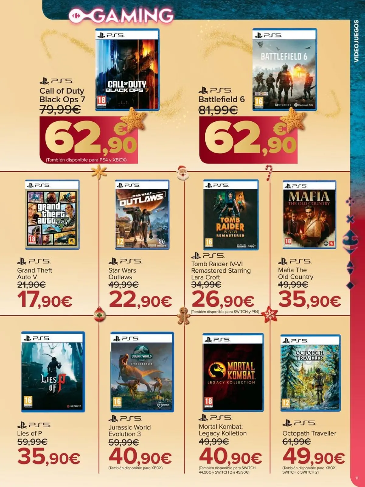 Page 11 dans OFFRES DE JEUX VIDÉO chez Carrefour Espagne