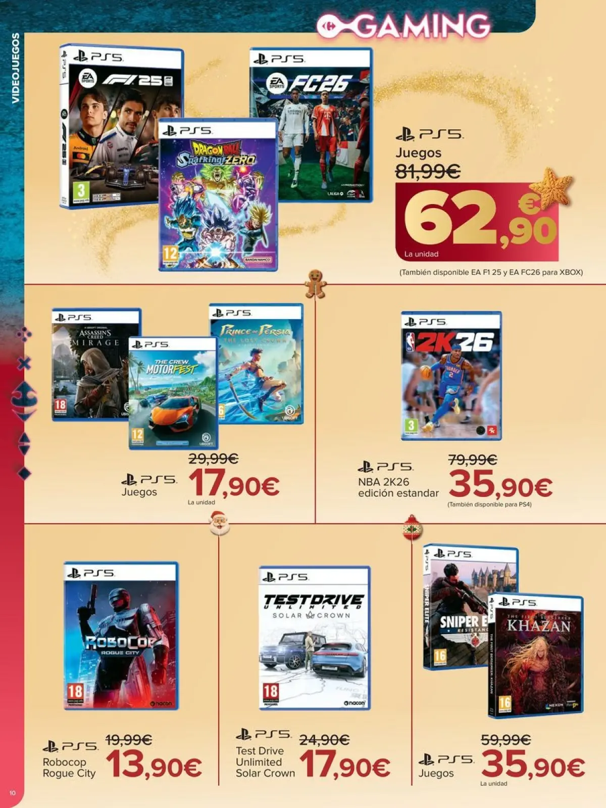 Page 10 dans OFFRES DE JEUX VIDÉO chez Carrefour Espagne