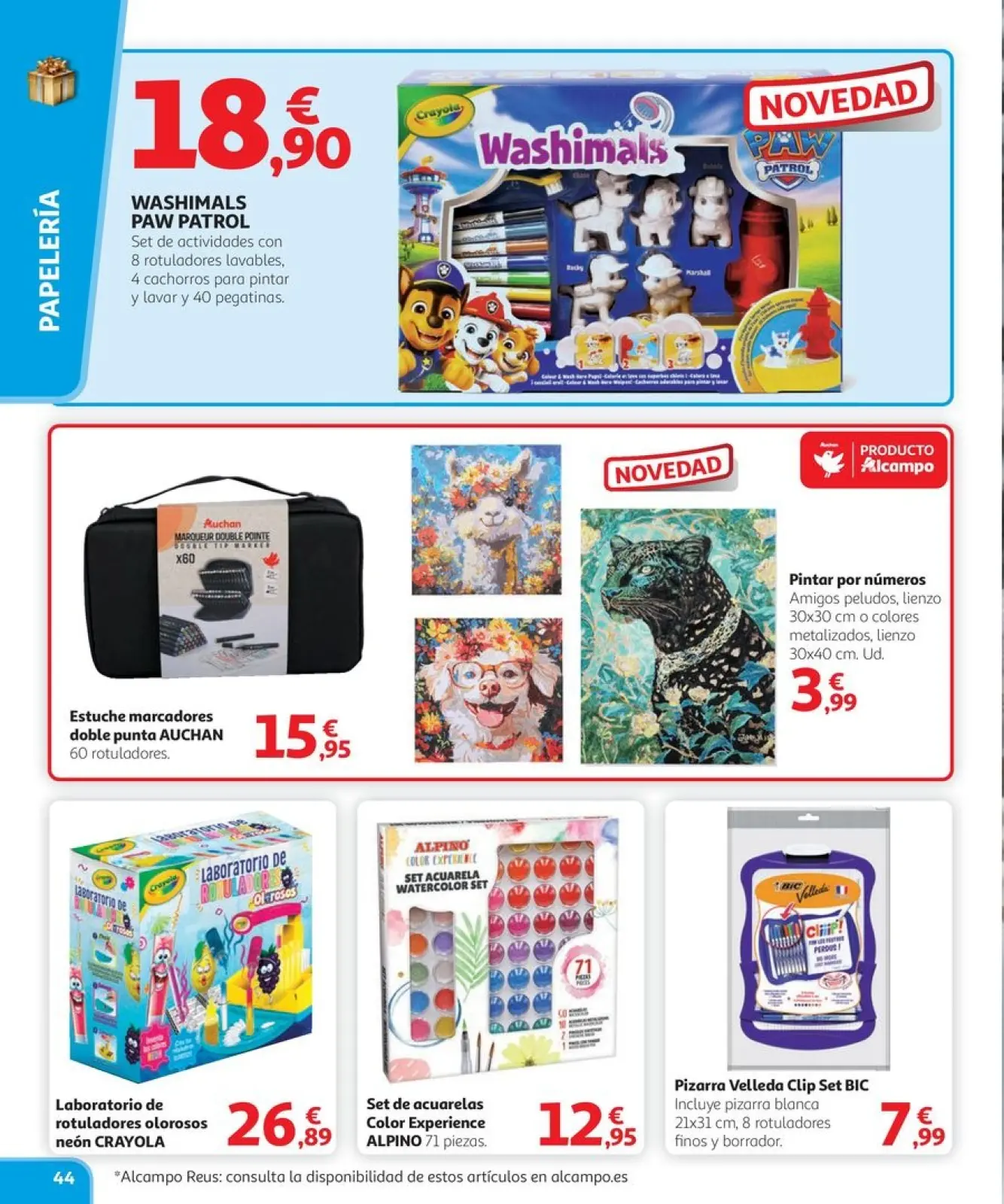 Page 44 dans Offres de jeux d'anniversaire magiques chez Alcampo Espagne