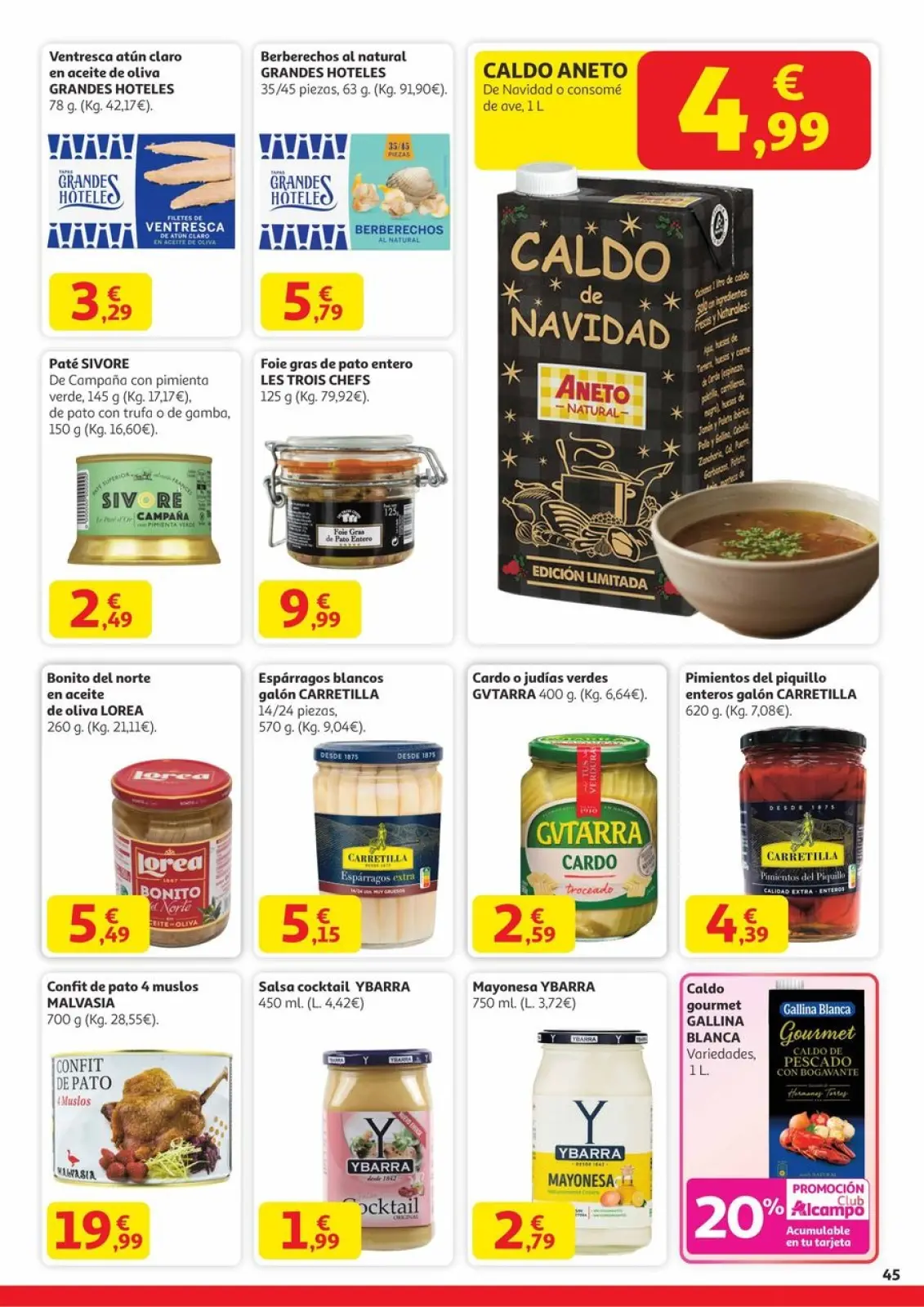 Page 45 dans Offres Saveur de Noël chez Alcampo Espagne