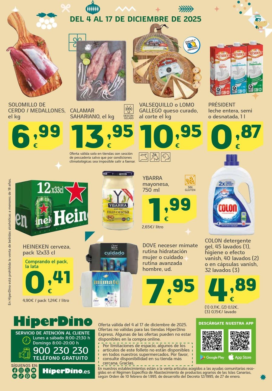 Ofertas de HiperDino España de 4 a 17 diciembre 2025 Nuevas ofertas