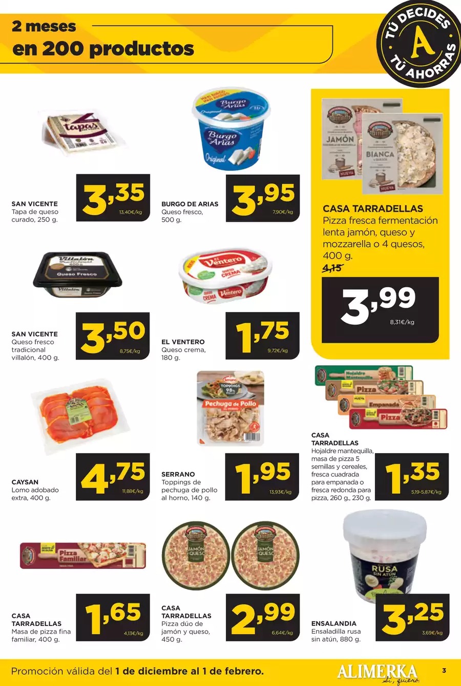 Ofertas de ‎Alimerka Supermercados‎ España de 2 diciembre a 1 febrero 2026 Folleto de ofertas Tu decides tu ahorras