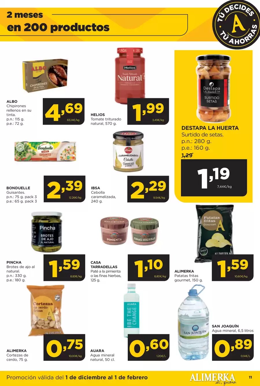 Ofertas de ‎Alimerka Supermercados‎ España de 2 diciembre a 1 febrero 2026 Folleto de ofertas Tu decides tu ahorras