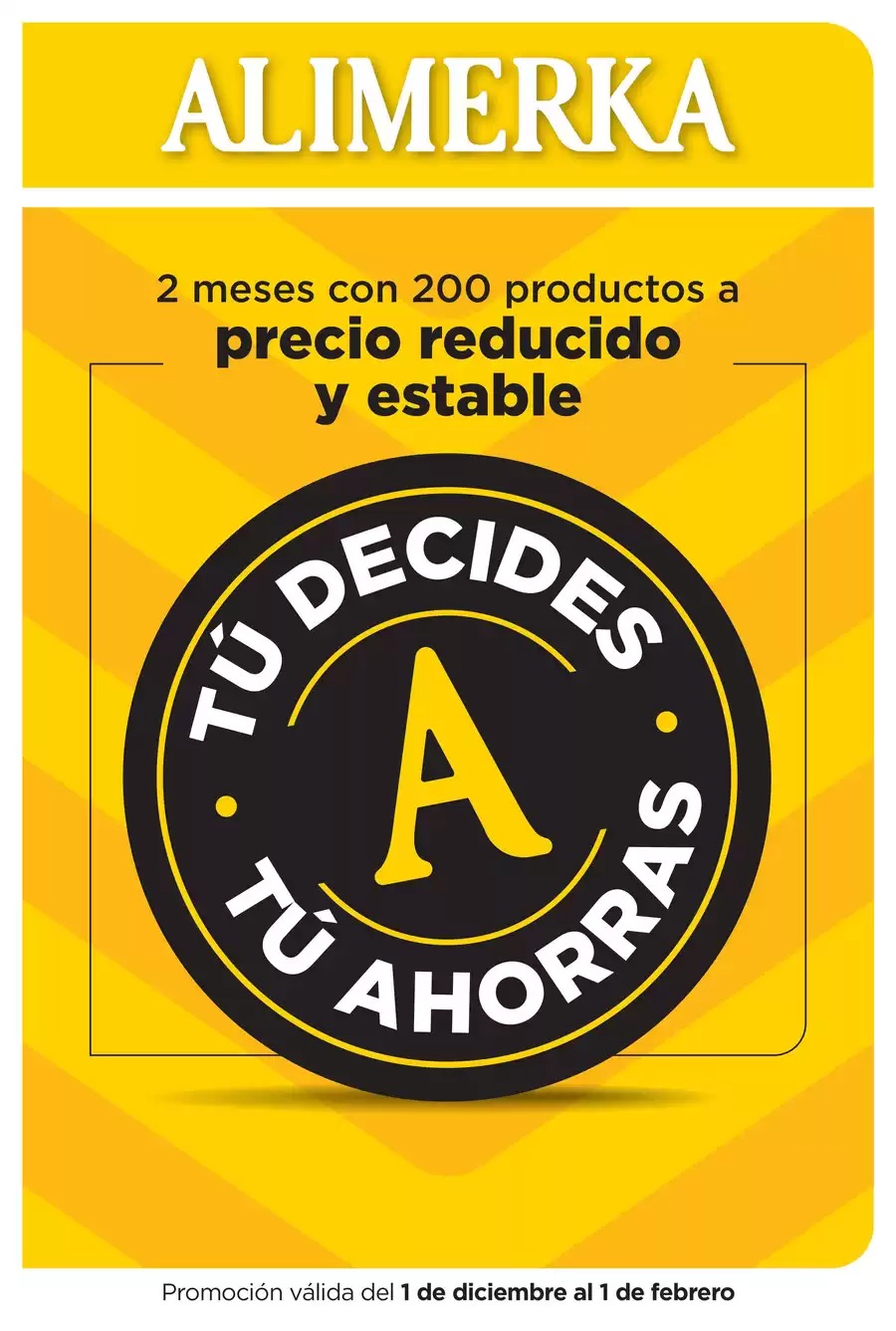 Ofertas de ‎Alimerka Supermercados‎ España de 2 diciembre a 1 febrero 2026 Folleto de ofertas Tu decides tu ahorras