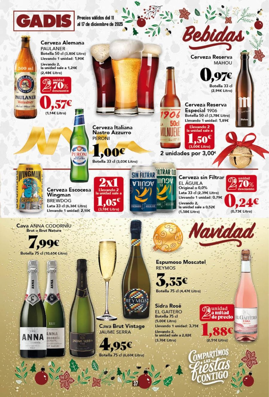 Ofertas de GADIS supermercado España de 11 a 17 diciembre 2025 Nuevos precios