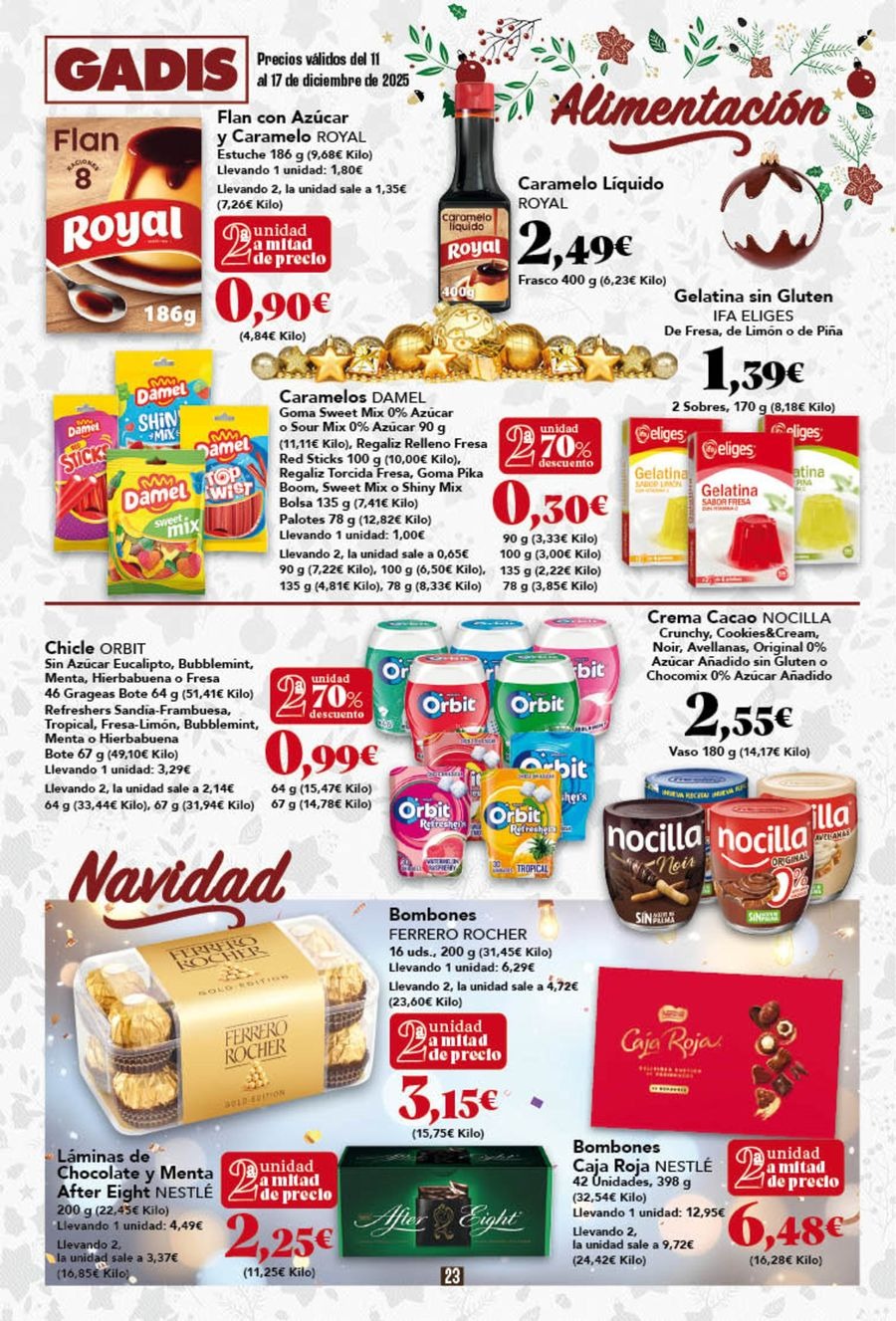 Ofertas de GADIS supermercado España de 11 a 17 diciembre 2025 Nuevos precios