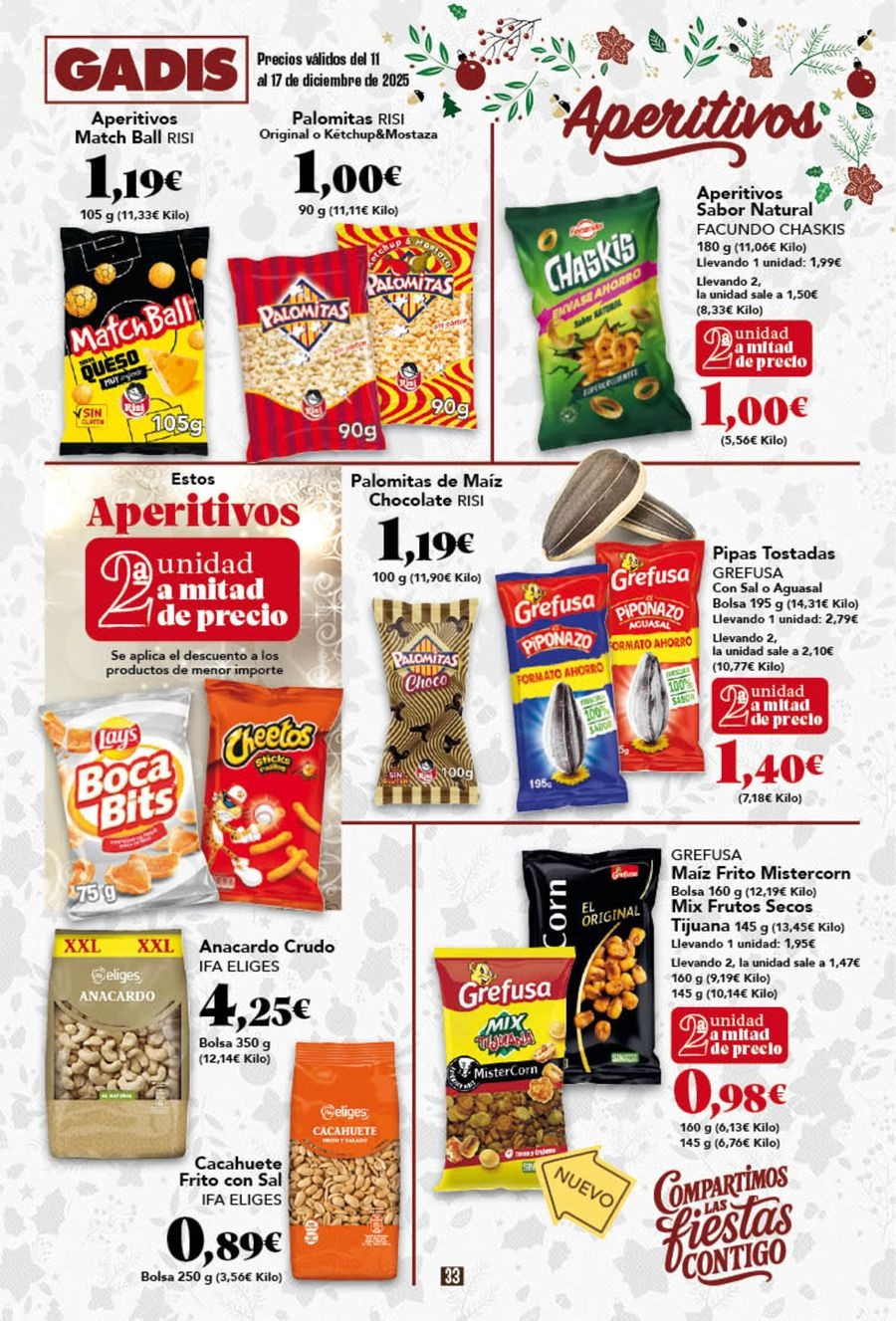 Ofertas de GADIS supermercado España de 11 a 17 diciembre 2025 Nuevos precios