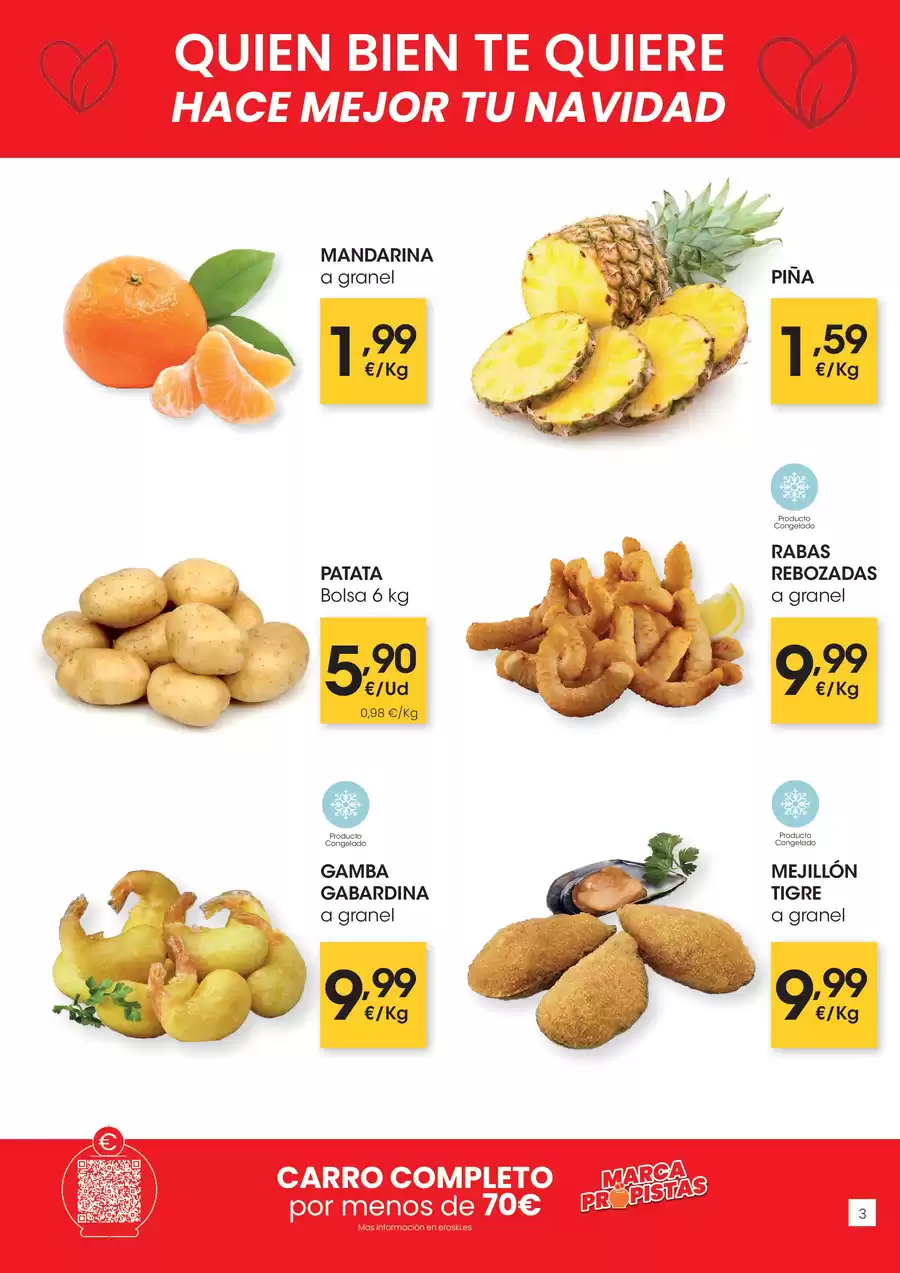 Ofertas de Eroski España de 11 a 17 diciembre 2025 Ofertas navideñas