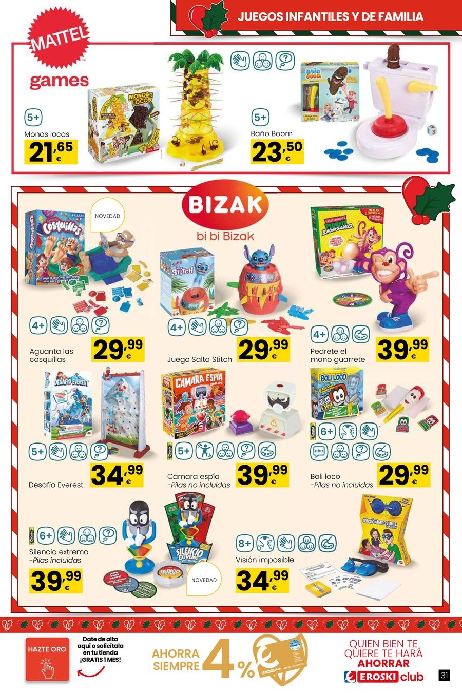 Ofertas de Eroski España de 6 noviembre a 6 enero 2026 Ofertas de Juguetes de Navidad