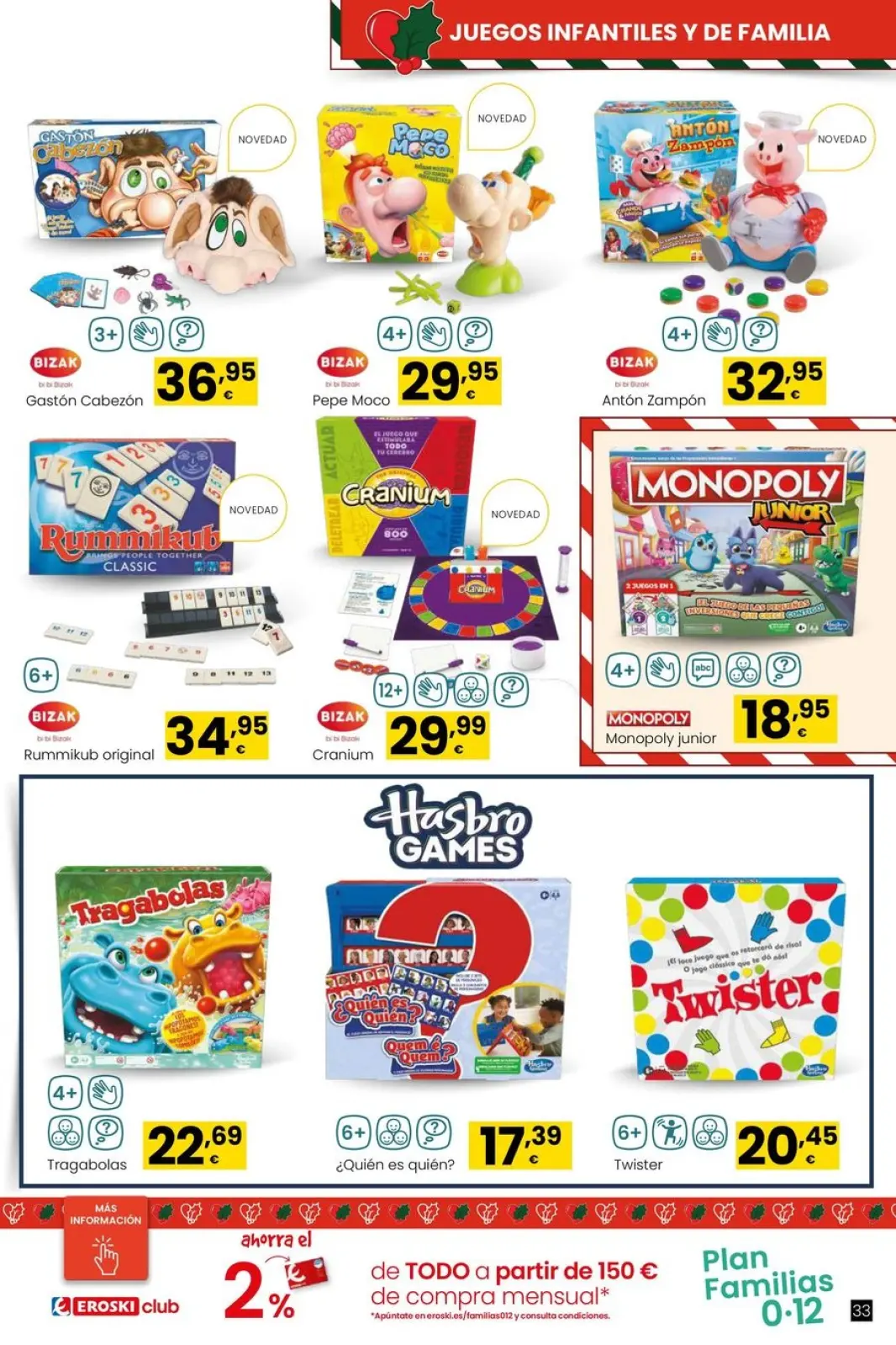 Page 33 dans Offres de jeux de Noël chez Eroski Espagne