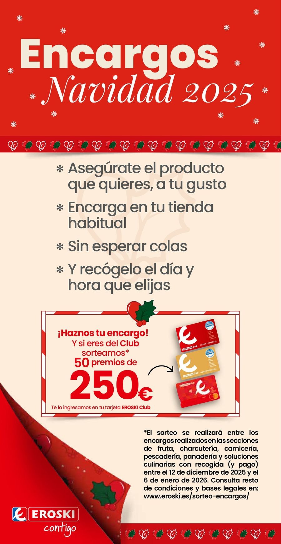 Eroski Spain Offers from 1 December to 6 January 2026 Christmas Orders Offers