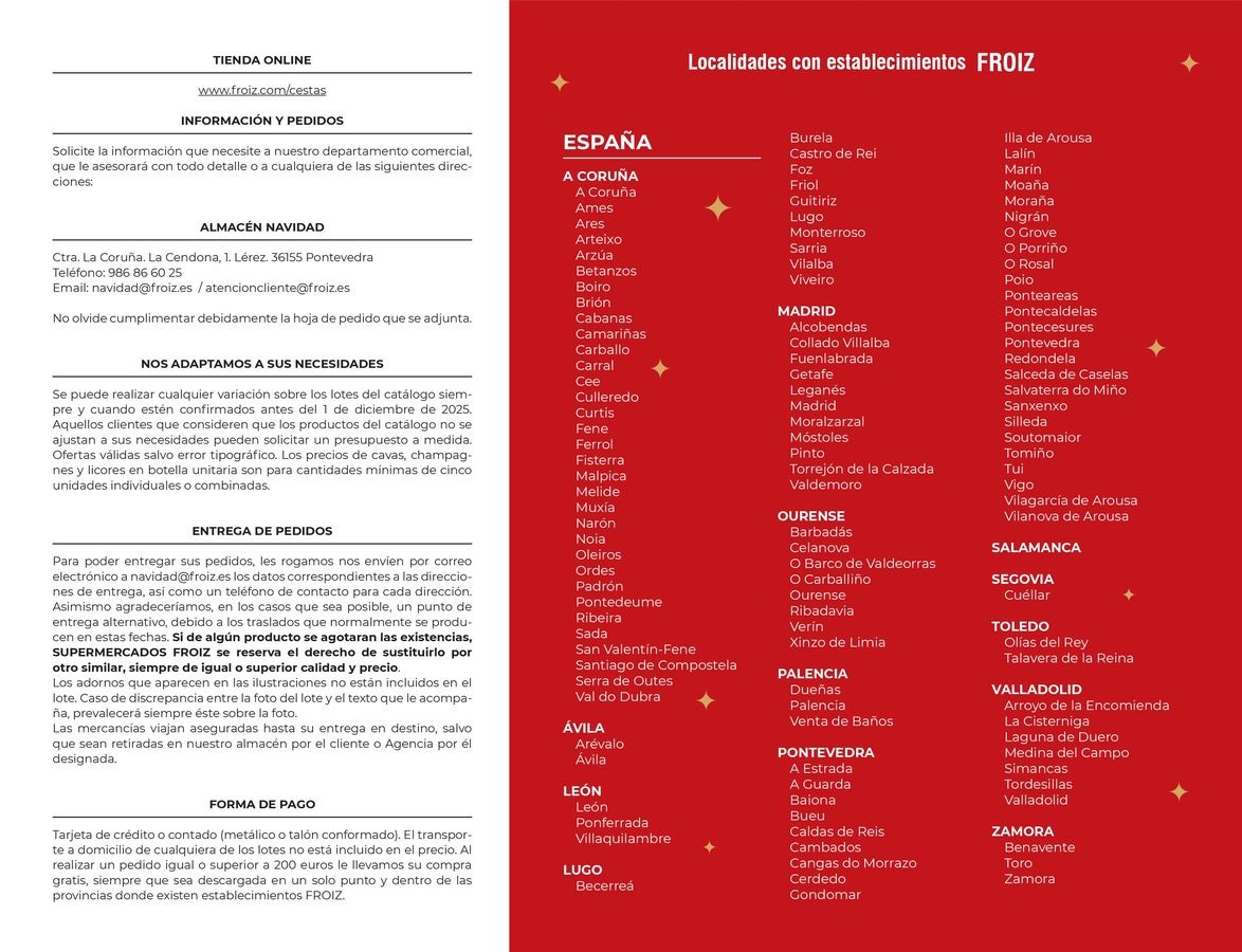 Ofertas de Froiz España de 17 a 31 diciembre 2025 Ofertas navideñas