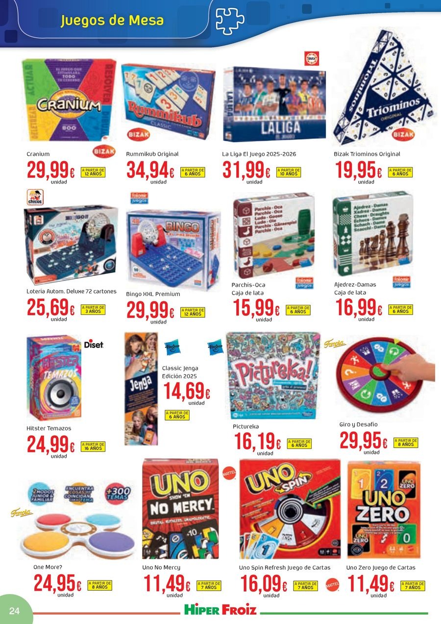 Ofertas de Froiz España de 22 noviembre a 5 enero 2026 Ofertas del folleto de juguetes
