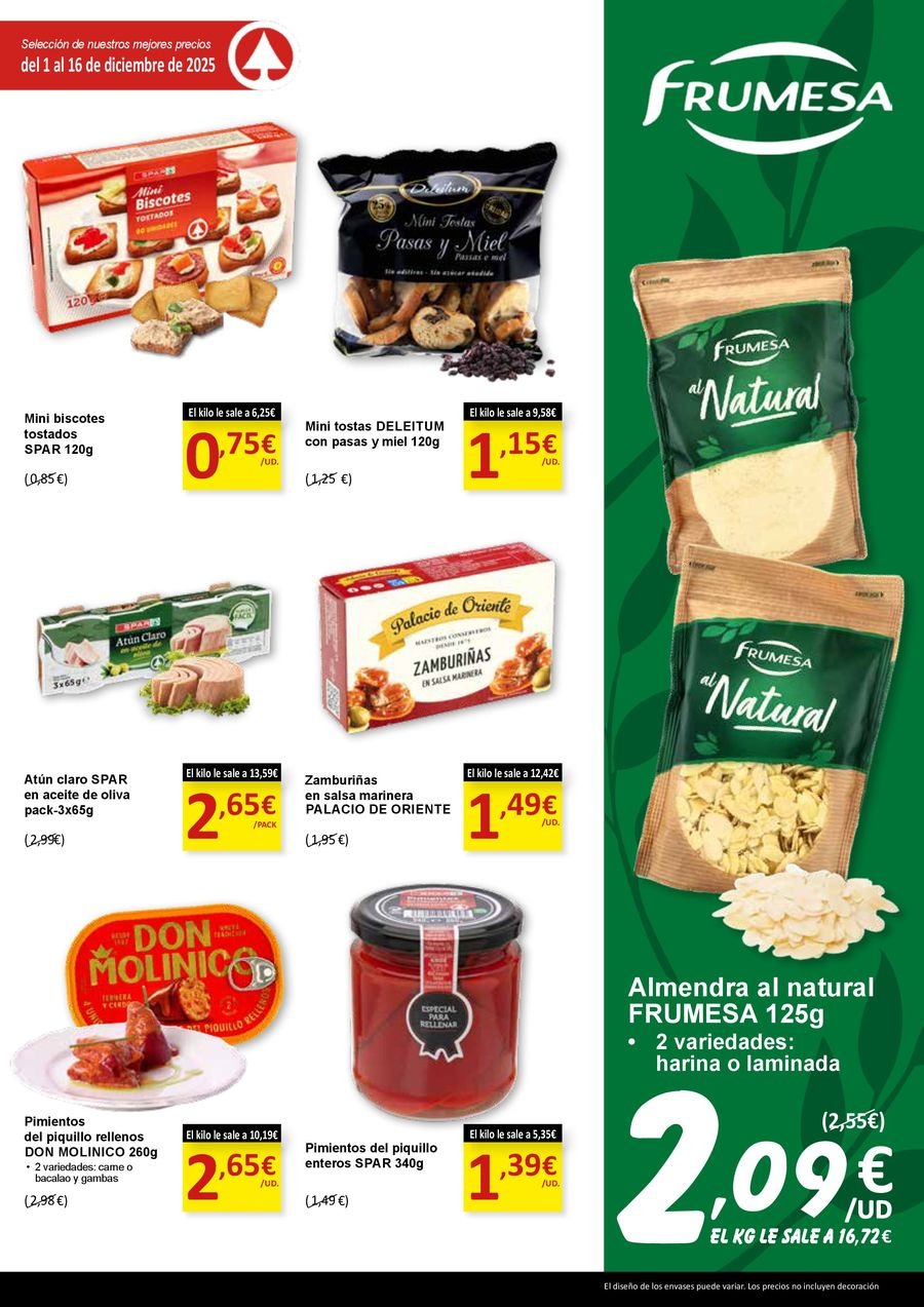 Ofertas de SPAR España de 1 a 16 diciembre 2025 Nuevas ofertas