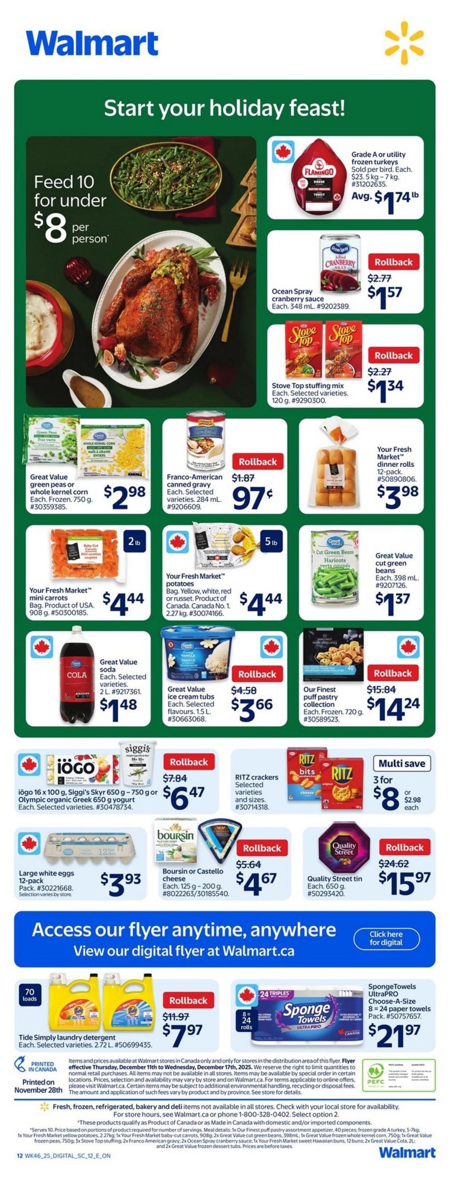 Ofertas de Walmart Estados Unidos de 11 a 17 diciembre 2025 ofertas semanales