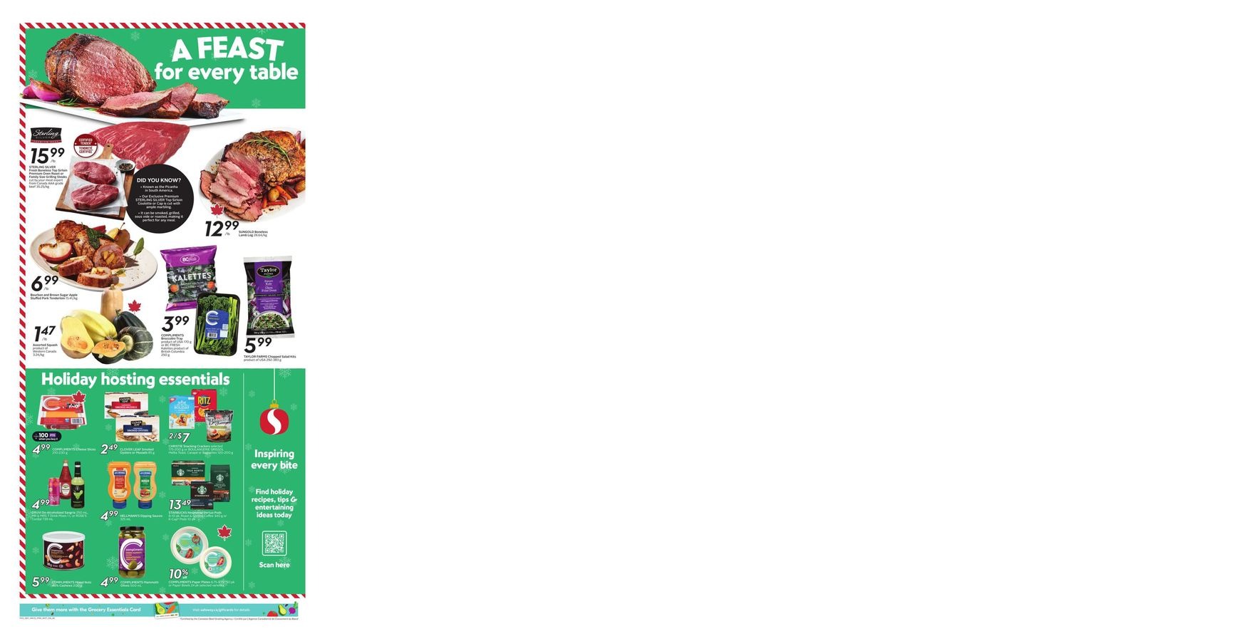 Ofertas de Supermercado Safeway Canadá de 11 a 17 diciembre 2025 oferta semanal