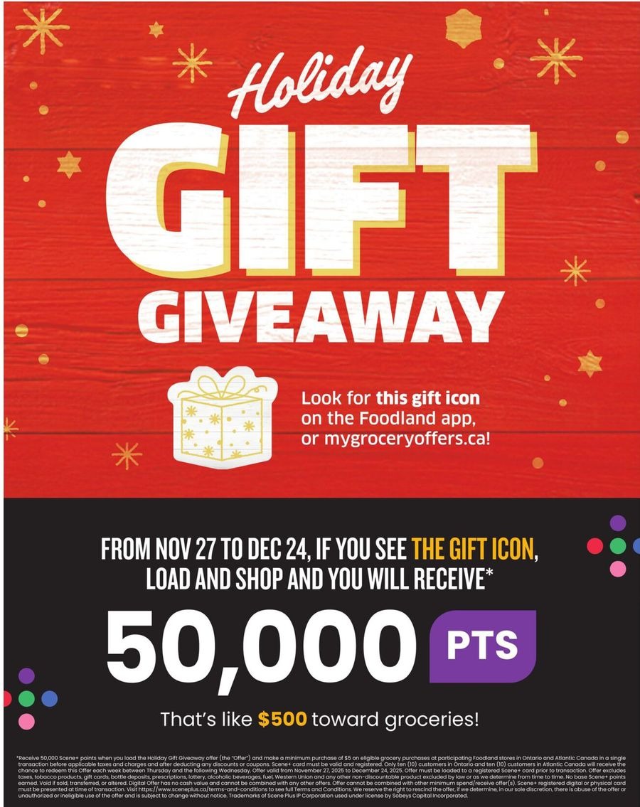 Offres Foodland Canada de 12 à 17 décembre 2025 Offre hebdomadaire