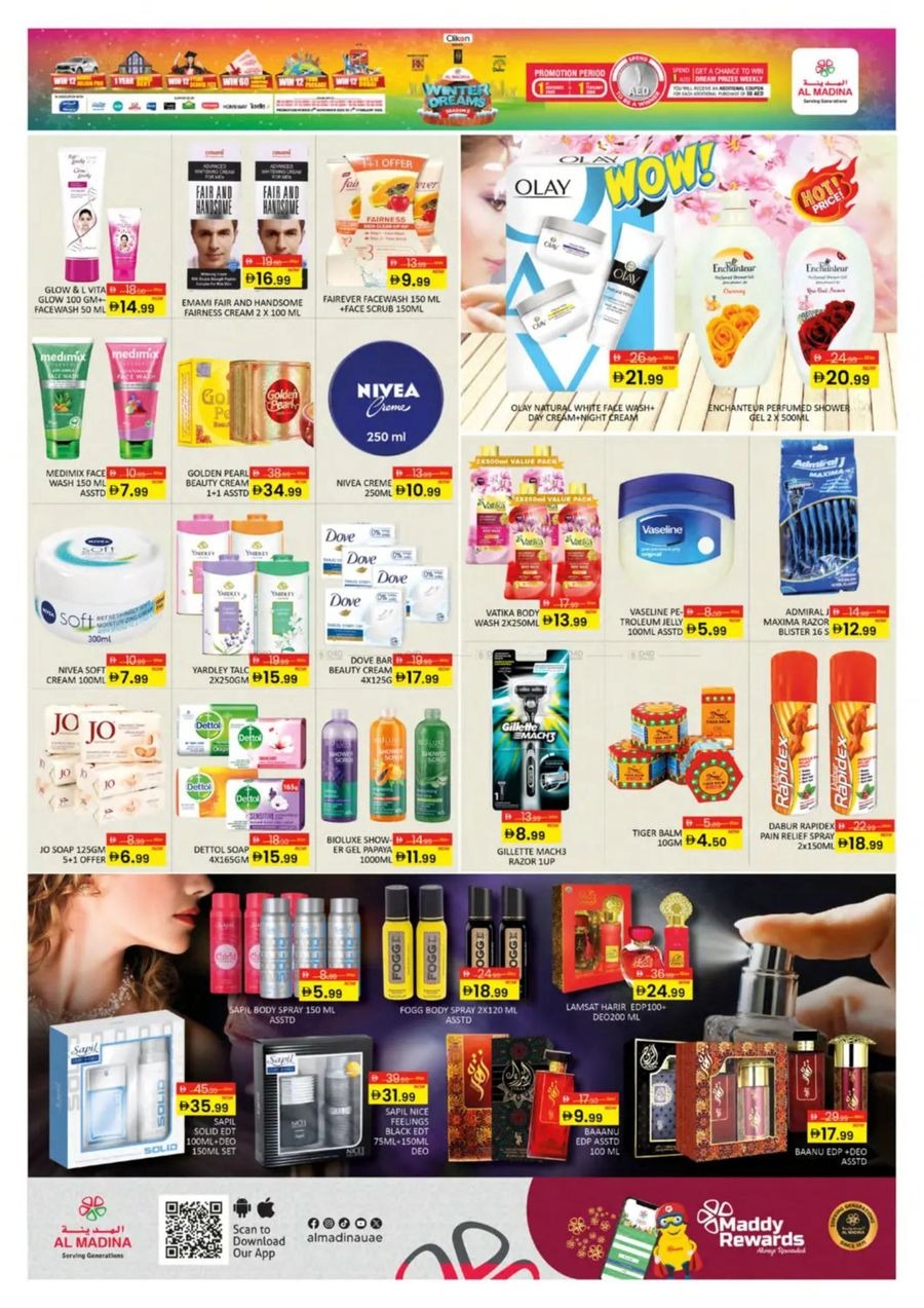 Ofertas de Hipermercado Al Madina Emiratos Árabes Unidos de 1 noviembre a 1 febrero 2026 Ofertas Sueño de Invierno