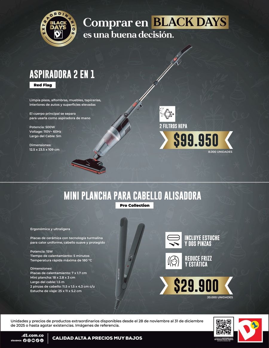 Offres Magasins D1 Colombie de 1 à 31 décembre 2025 offres de Noël