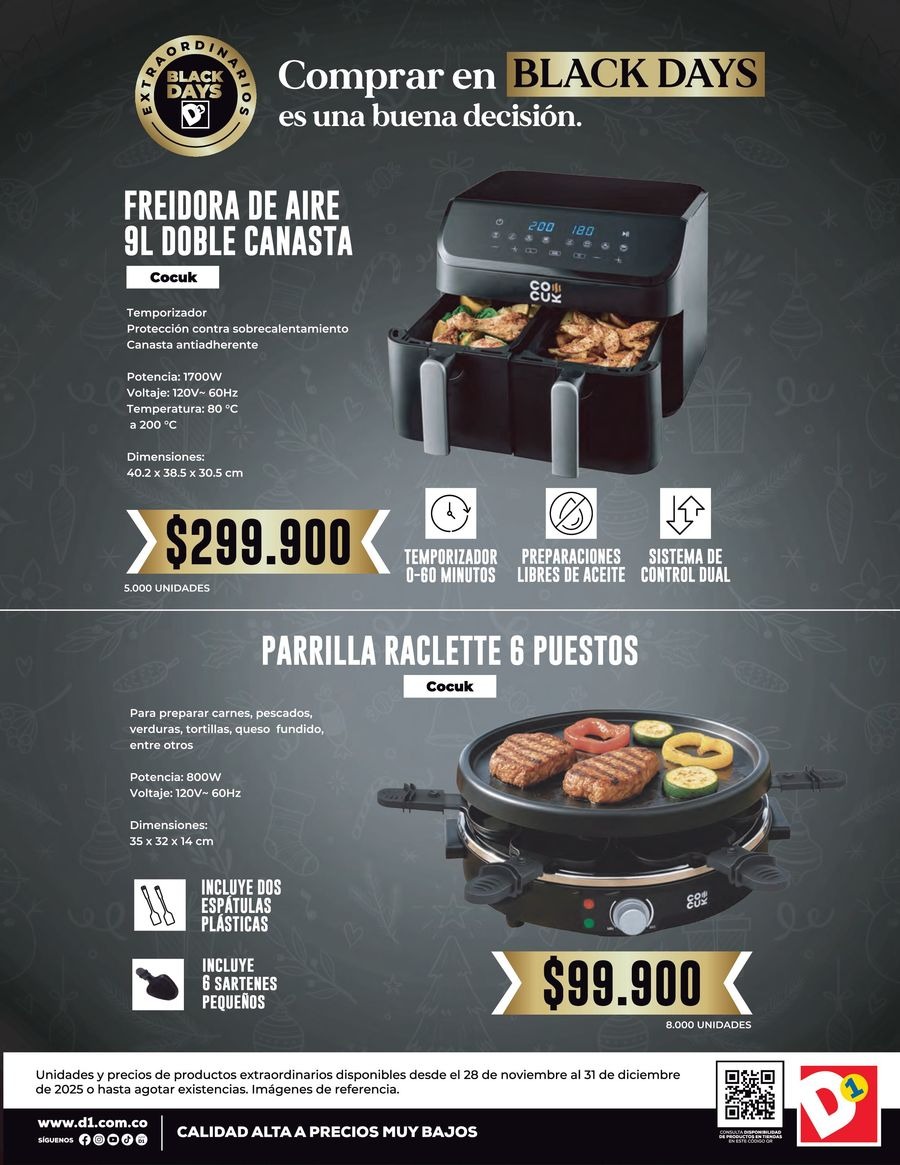 Offres Magasins D1 Colombie de 1 à 31 décembre 2025 offres de Noël