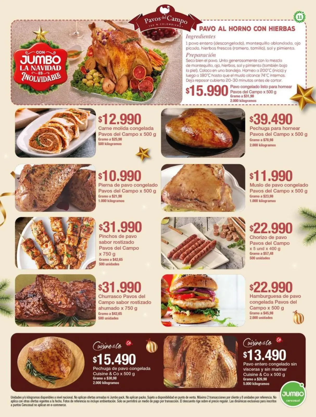 Page 11 dans Catalogue Dîners et Neuvaines chez Magasins Jumbo Colombie