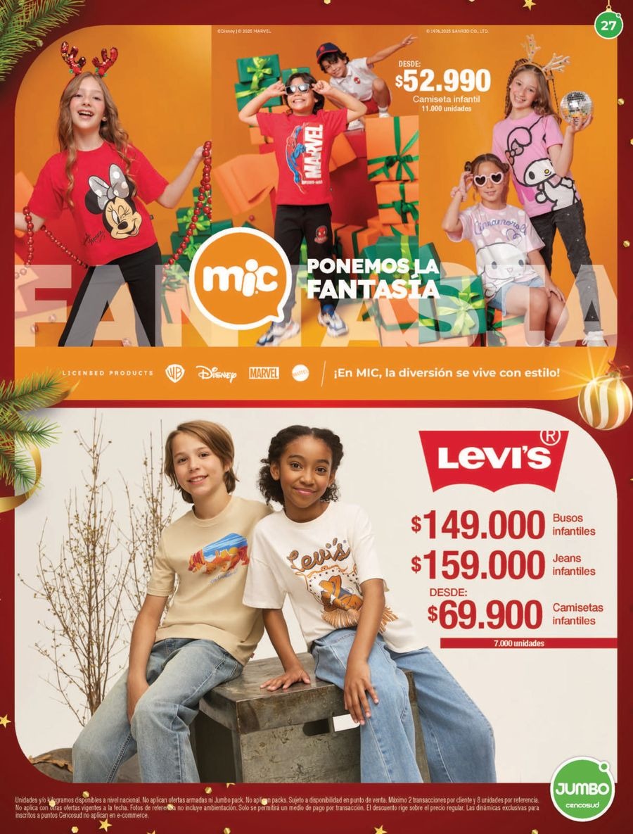 Jumbo Stores Colombia Offers from 4 to 31 December 2025 Garments & Footwear offers