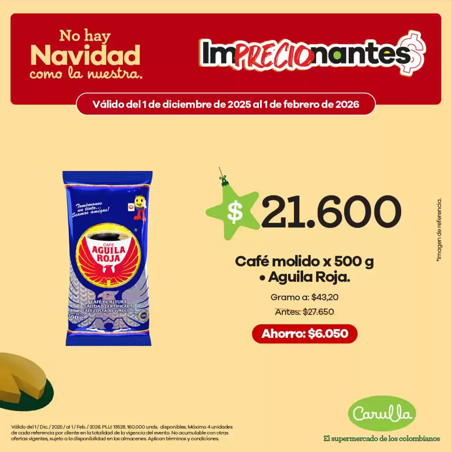 Carulla Colombia Offers from 12 December to 2 January 2026 Exclusive bargains