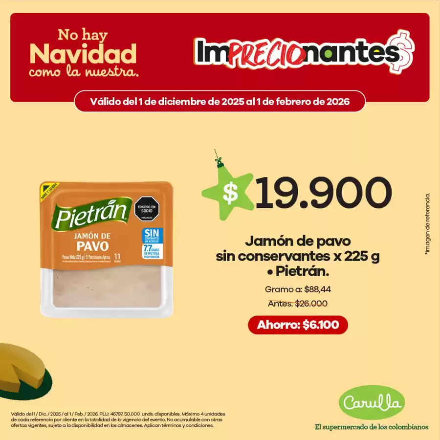 Carulla Colombia Offers from 12 December to 2 January 2026 Exclusive bargains
