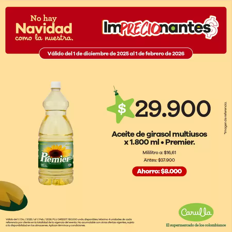 Carulla Colombia Offers from 12 December to 2 January 2026 Exclusive bargains