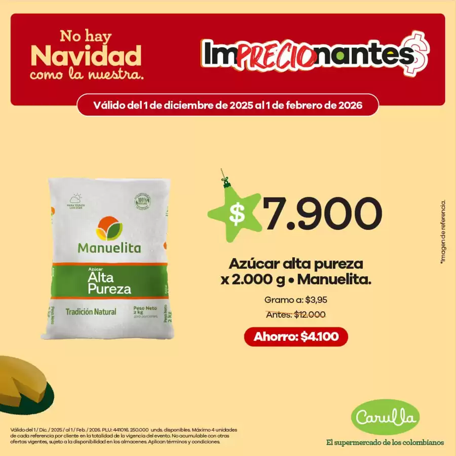 Carulla Colombia Offers from 12 December to 2 January 2026 Exclusive bargains