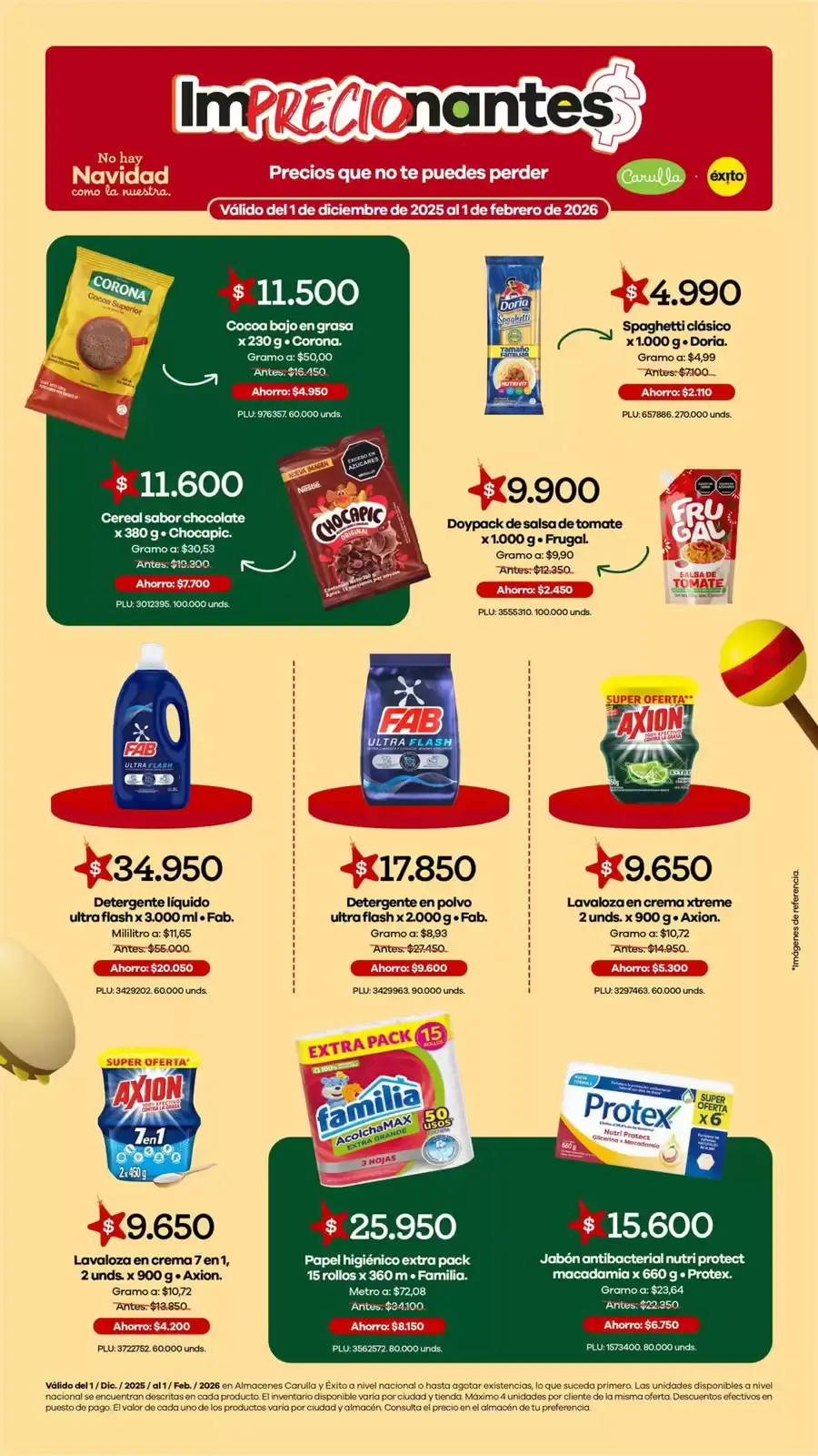 Page 1 dans Grosses ventes chez Carulla Colombie