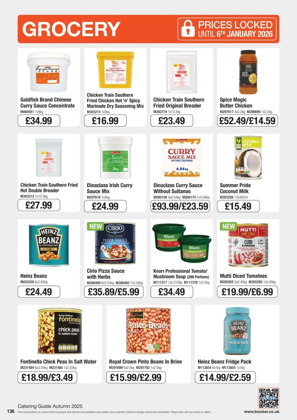Page 136 in Everyday Low Prices at Booker Wholesale United Kingdom