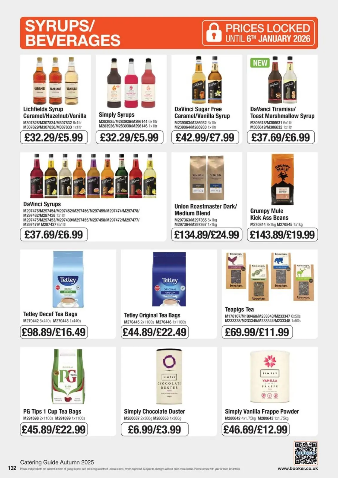 Page 132 in Everyday Low Prices at Booker Wholesale United Kingdom