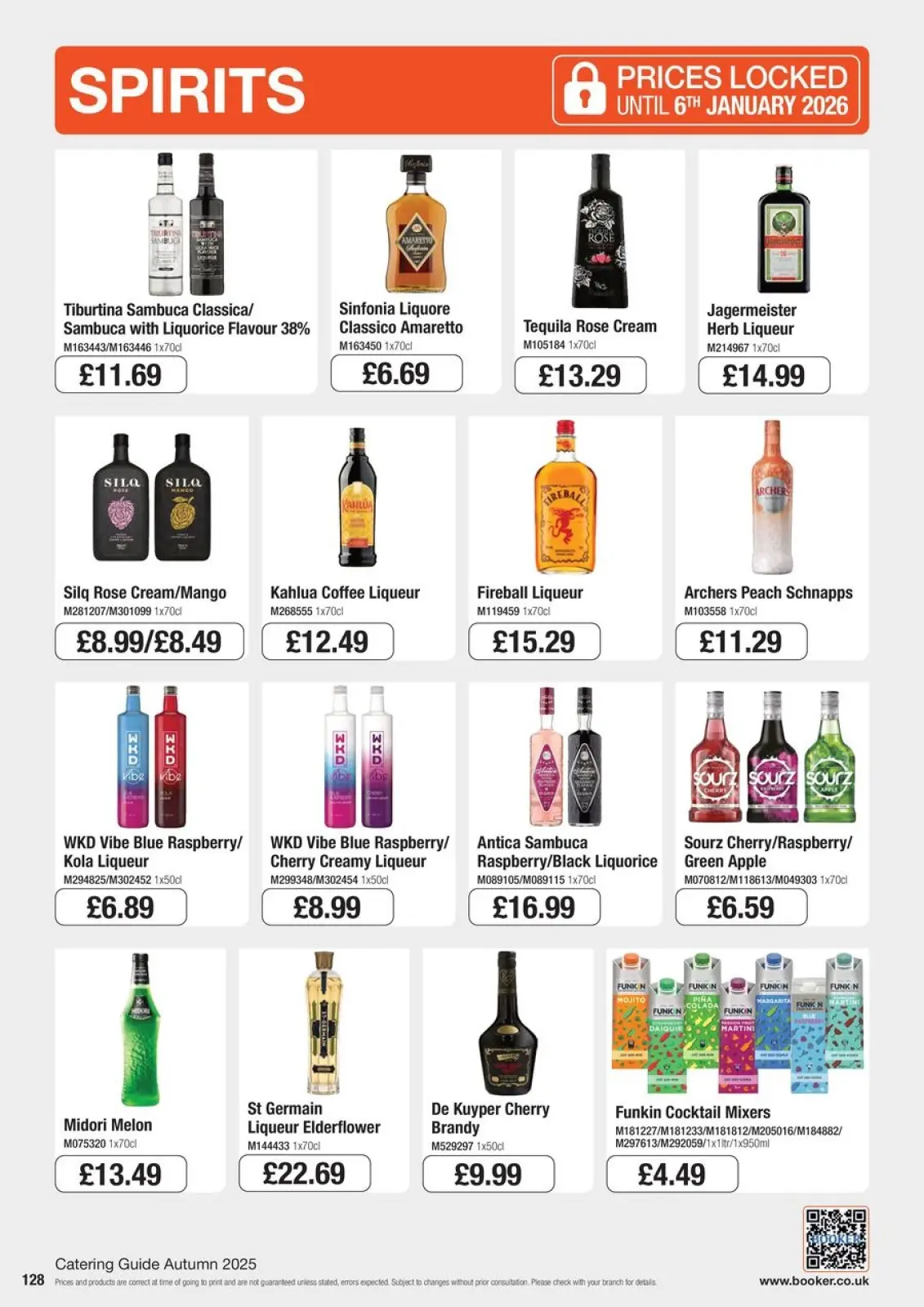 Page 128 in Everyday Low Prices at Booker Wholesale United Kingdom