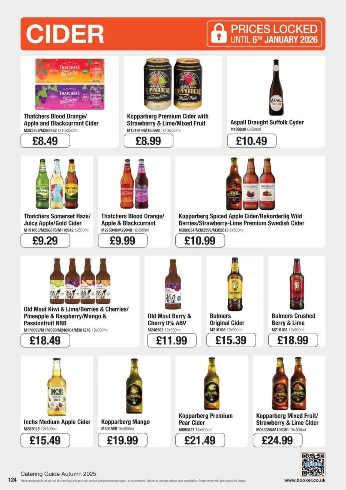 Page 124 in Everyday Low Prices at Booker Wholesale United Kingdom